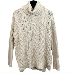 COTTON ON KNIT WEAR Beige Long Sleeve Turtleneck Sweater